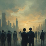 cloud mining cityscape painting