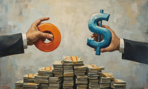financial logo exchange painting