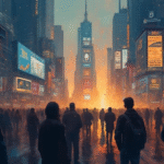 bitcoin market tension painting