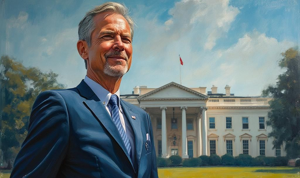 bo hines oil painting white house