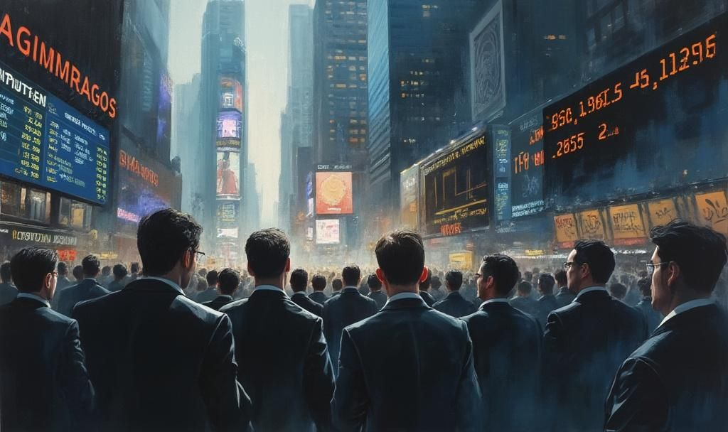 chaotic financial crisis scene