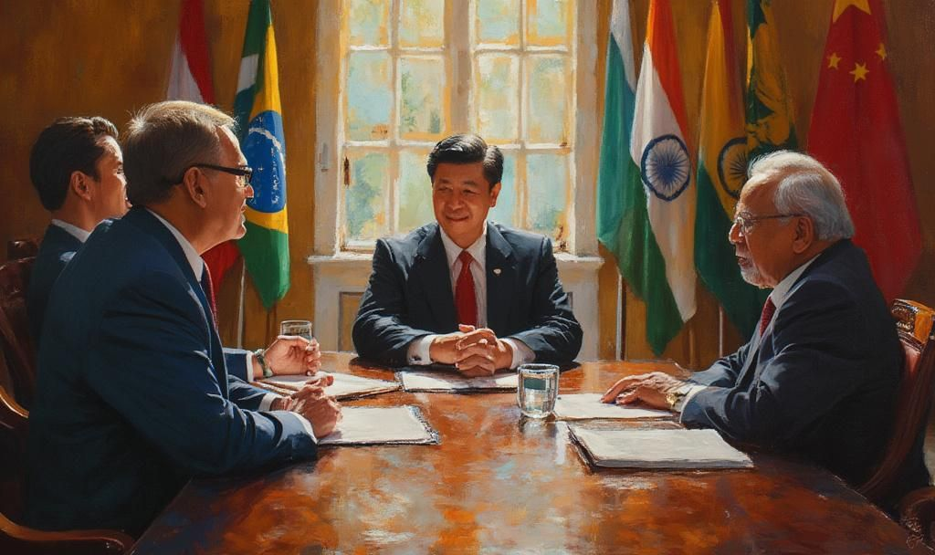 economic discussion painting