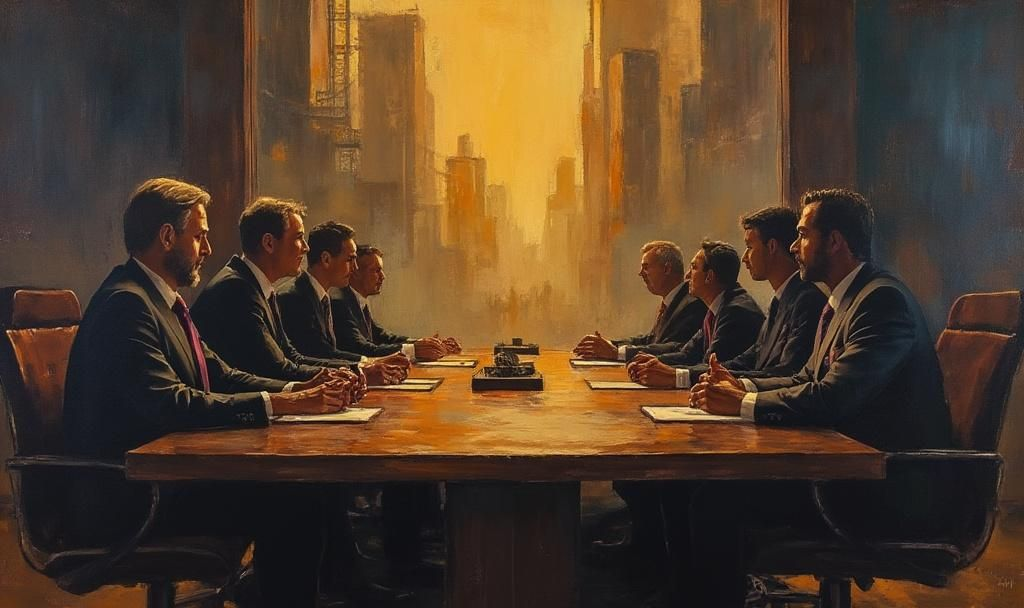 ethereum investment boardroom art