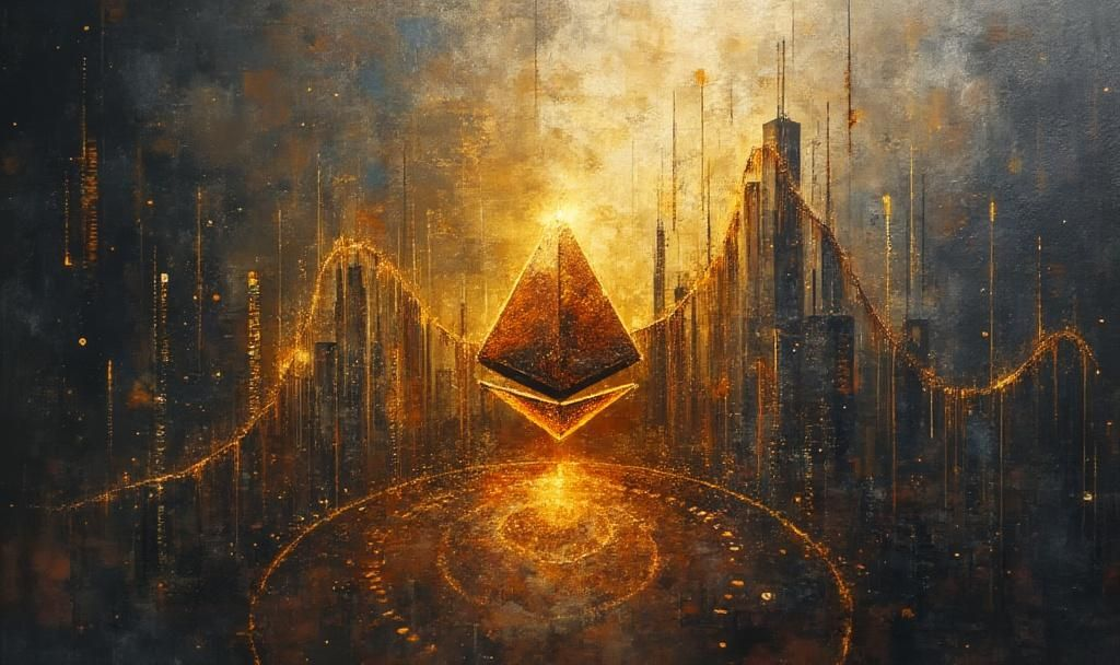 ethereum rise oil painting art