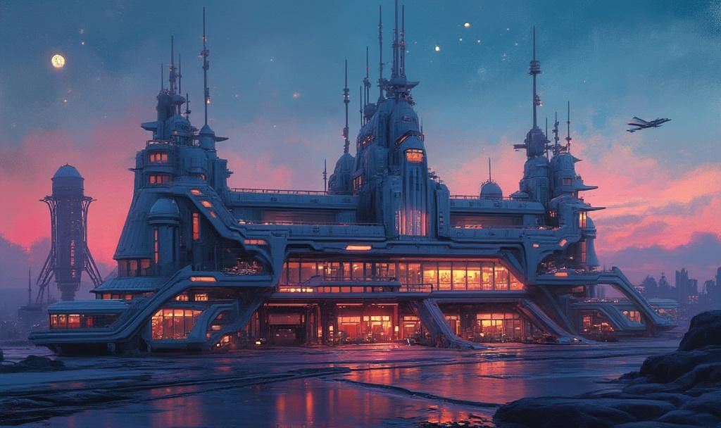 firefly aerospace hq oil painting