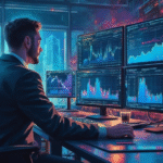 futuristic analyst oil painting