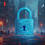 futuristic crypto cityscape art