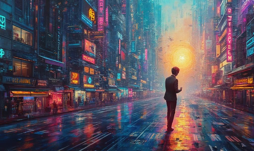 futuristic financial pepe art