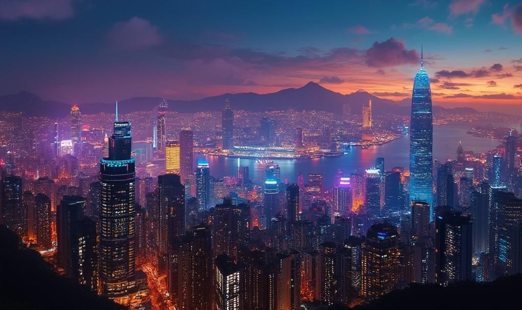 Hong Kong Firms Secure $1.5 Billion for Crypto Expansion 4 hong kong skyline oil painting