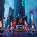 nasdaq city blockchain painting