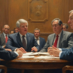 Ripple Criticizes Senate Crypto Bill's Regulatory Framework 5 ripple debate courtroom painting