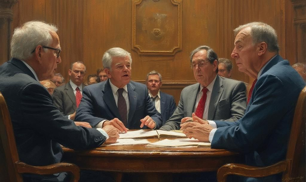 ripple debate courtroom painting