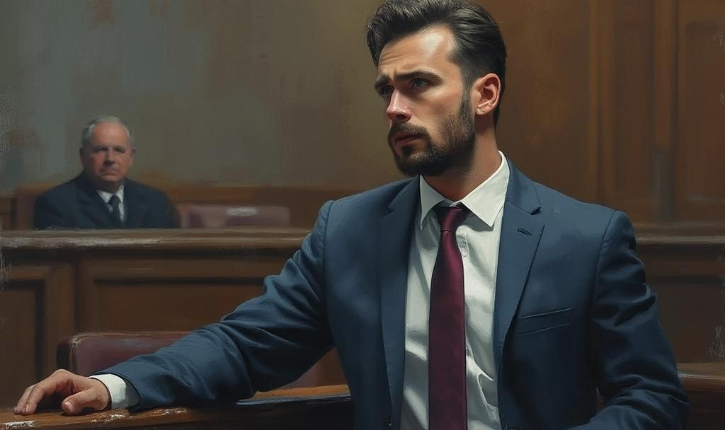 Romanian Scammer Admits to $507,916 US Benefits Fraud 4 romanian man courtroom oil painting