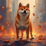 shiba crypto oil painting