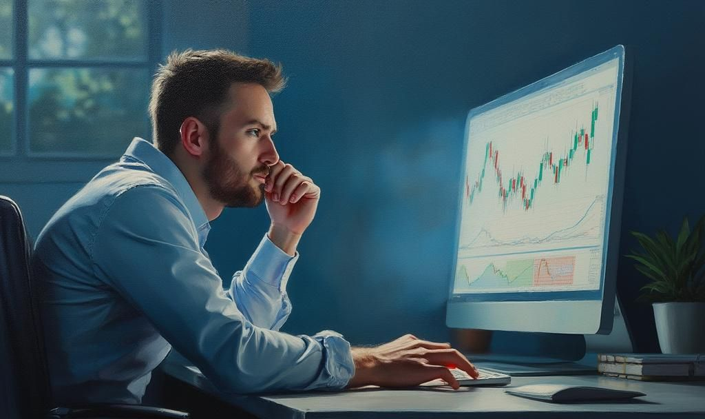 thoughtful bitcoin analyst art