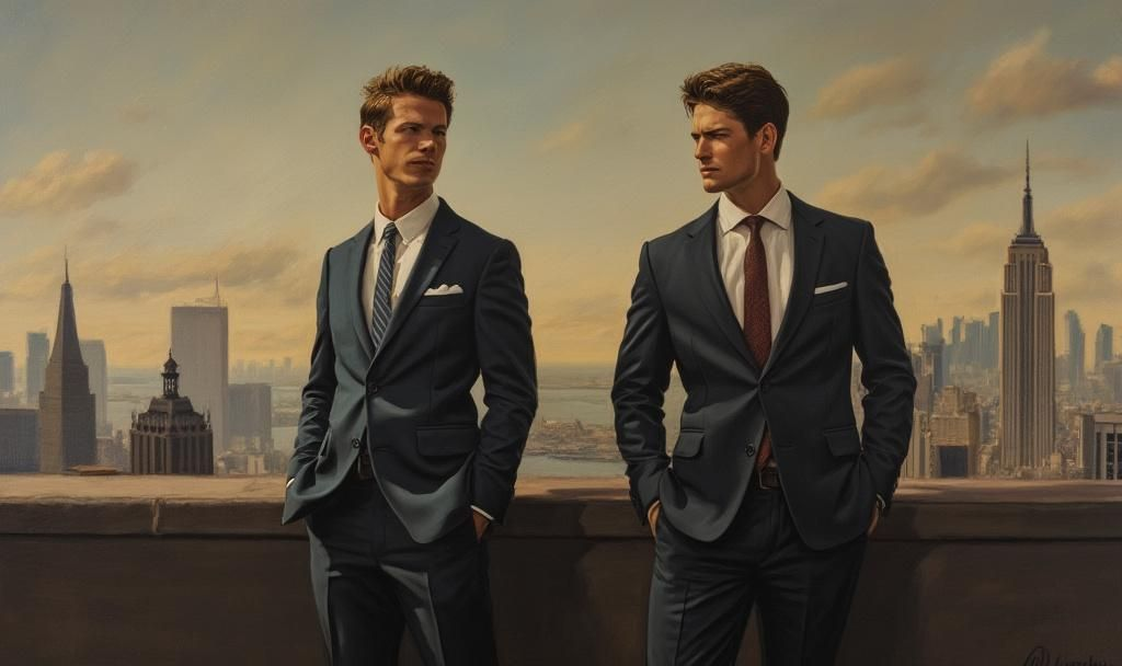 winklevoss twins cityscape oil