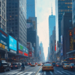wyfi stock urban oil painting