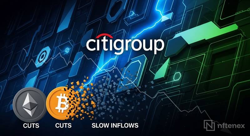 citigroup cuts bitcoin ethereum forecasts etf inflows slow thumbnail