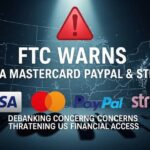 ftc warns visa mastercard paypal stripe debanking thumbnail