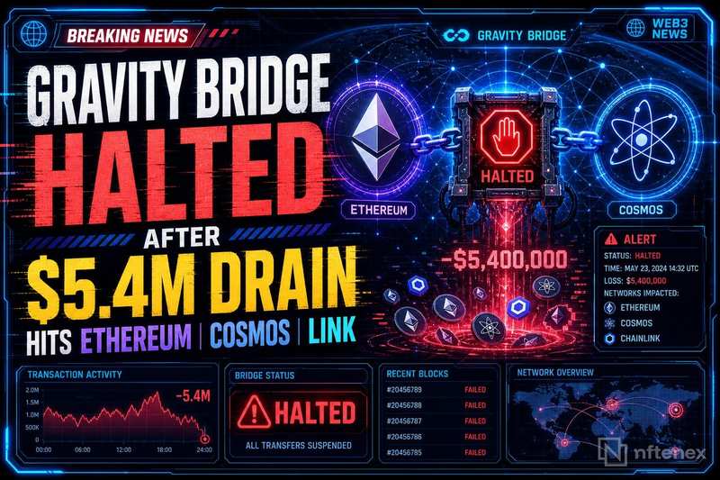gravity bridge halted after 5 4m drain ethereum cosmos link thumbnail
