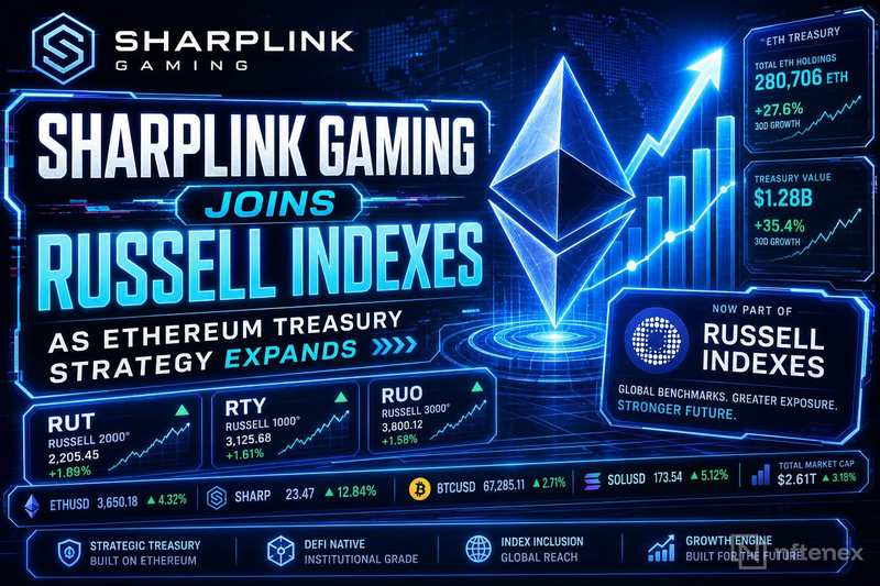 sharplink gaming russell indexes ethereum treasury thumbnail