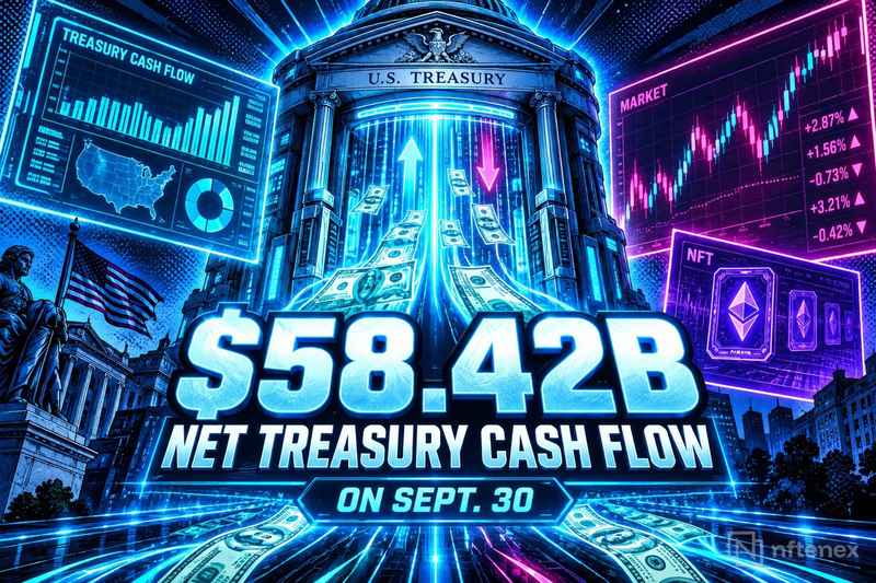 $58.42B Net Treasury Cash Flow on Sept. 30