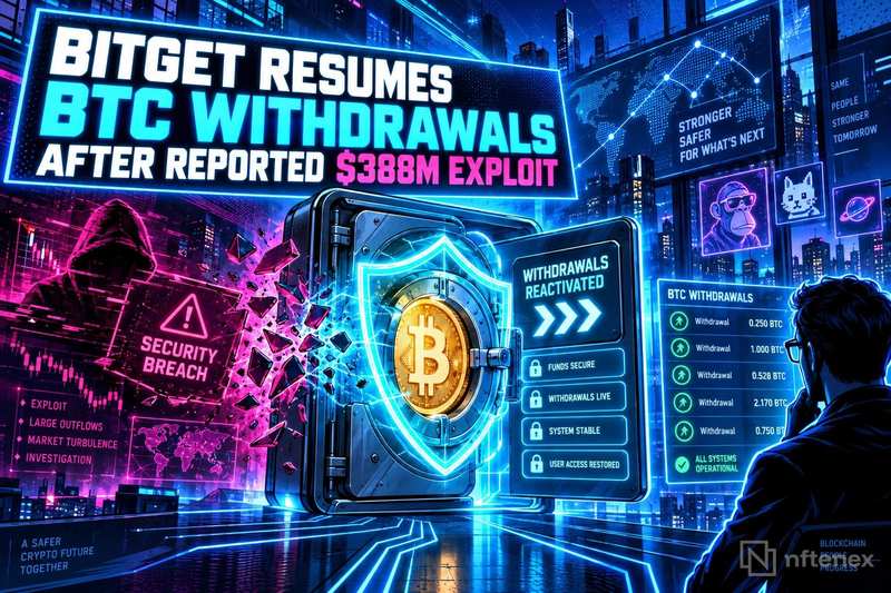 Bitget Resumes BTC Withdrawals After Reported $388M Exploit