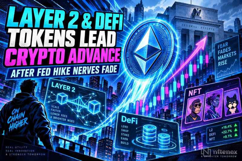 Layer-2 and DeFi Tokens Lead Crypto Advance After Fed Hike Nerves Fade