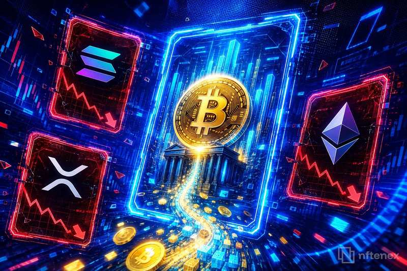 Solana, XRP, Ethereum ETFs in Red as Bitcoin ETF Adds $100 Million