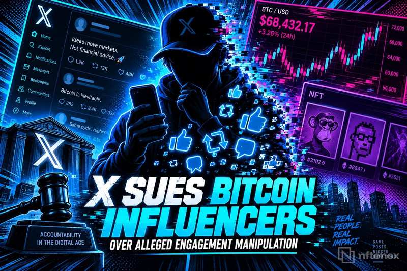 X Sues Bitcoin Influencers Over Alleged Engagement Manipulation