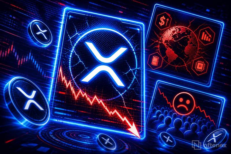 XRP Falls 2.29% Amid Macro Risks as Crypto Sentiment Softens