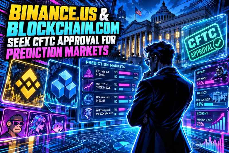 Binance.US and Blockchain.com Seek CFTC Approval for Prediction Markets