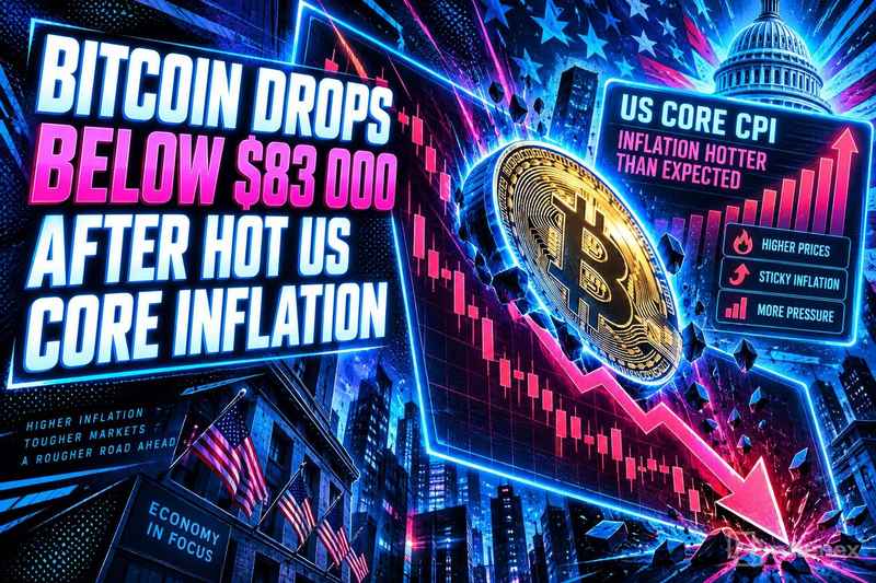 Bitcoin Drops Below $83,000 After Hot US Core Inflation