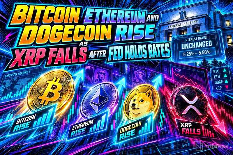 Bitcoin, Ethereum and Dogecoin Rise as XRP Falls After Fed Holds Rates