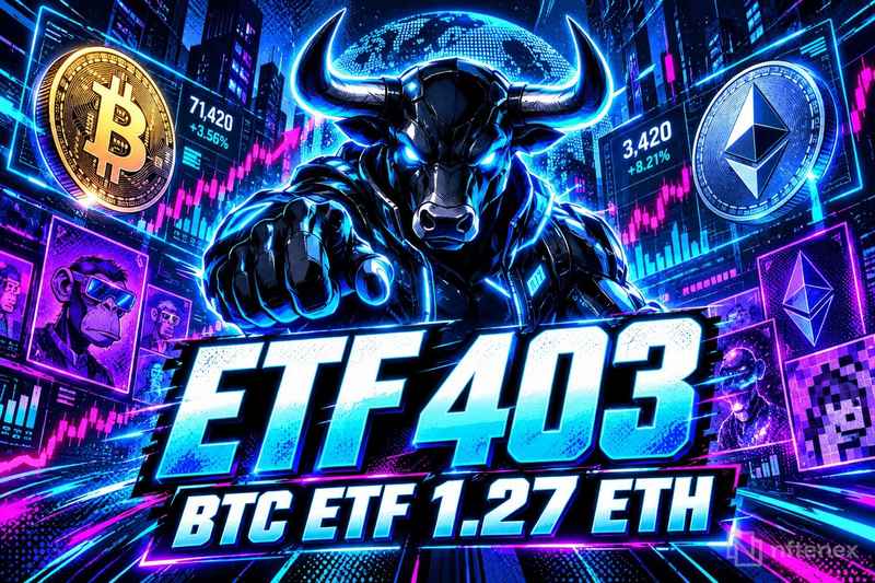 比特币ETF单日净流出403枚BTC，以太坊ETF流出1.27万枚ETH