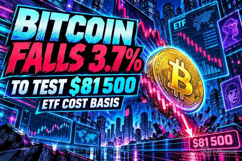 Bitcoin Falls 3.7% to Test $81,500 ETF Cost Basis