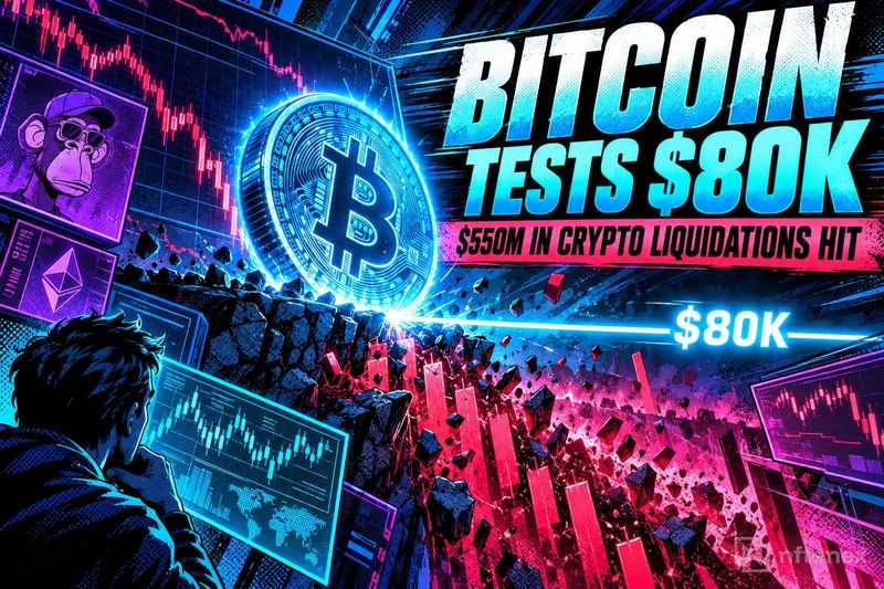 Bitcoin Tests $80K as $550M in Crypto Liquidations Hit