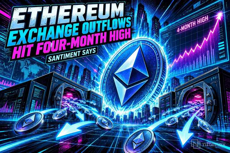 Ethereum Exchange Outflows Hit Four-Month High, Santiment Says
