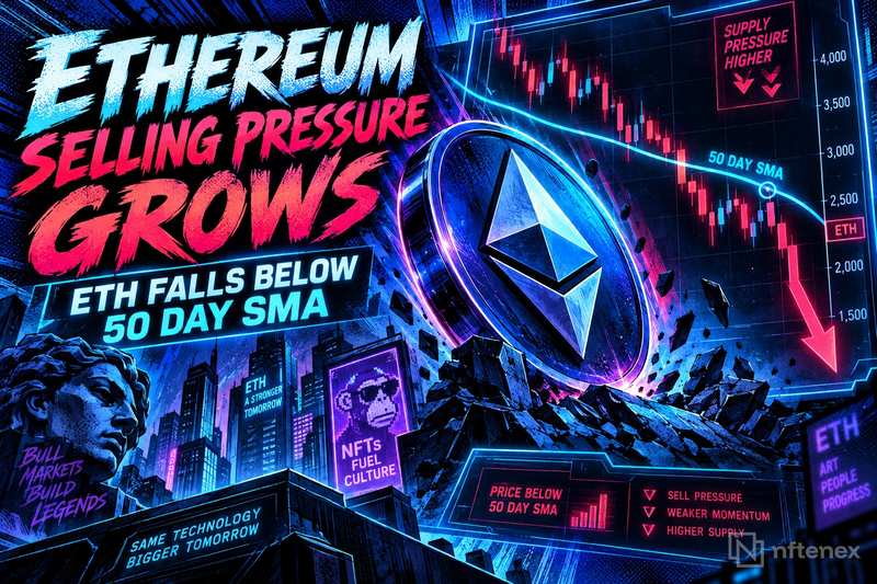 Ethereum Selling Pressure Grows as ETH Falls Below 50-Day SMA