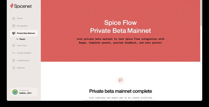 Spicenet Private Beta Reppo Archive
