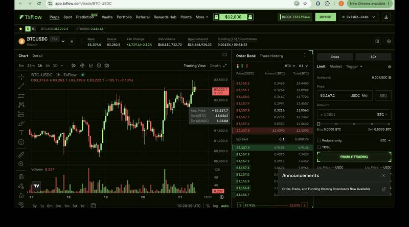 TxFlow Perpetual Trading Terminal