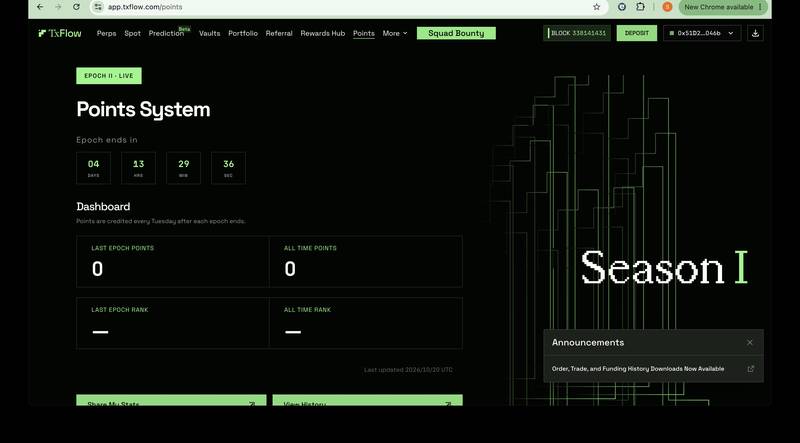TxFlow Points Dashboard
