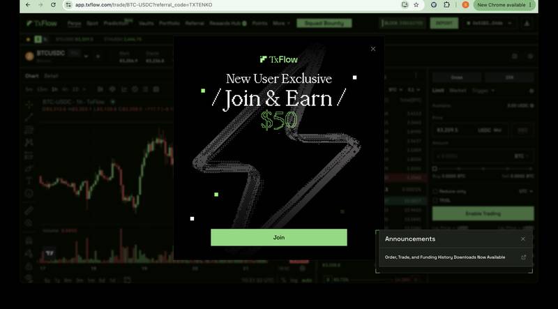 TxFlow New User Exclusive