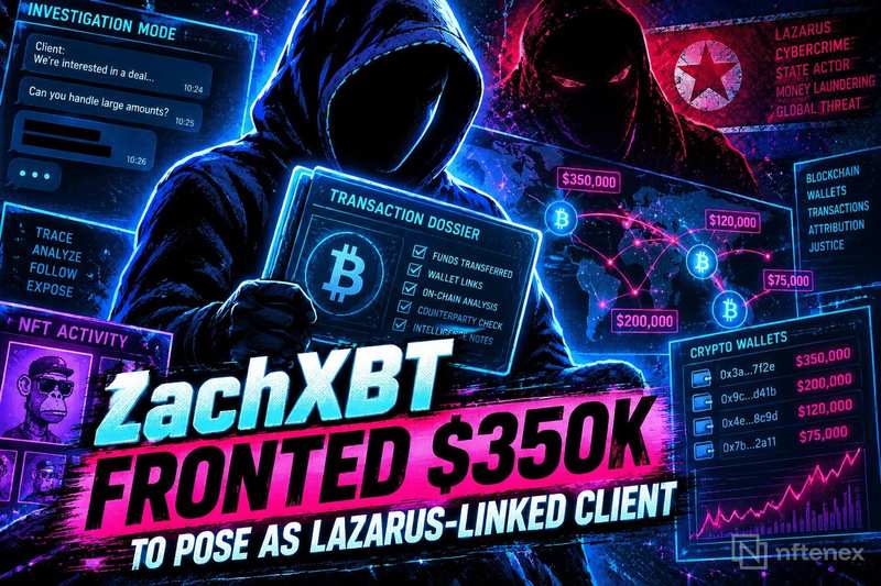 ZachXBT Fronted $350K to Pose as Lazarus-Linked Client